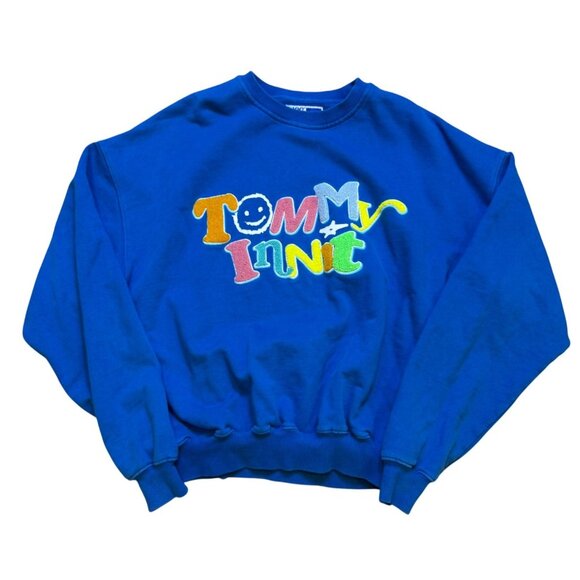 TommyInnit Limited Edition Crewneck Sweatshirt Blue Size S Tommy Innit - Picture 1 of 7